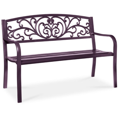 Banc de jardin en acier pour l'extérieur
