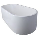 LIDO 66" X 34" Freestanding Soaking Solid Surface Bathtub