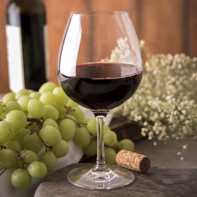 22 oz. Verre à vin en plastique rouge