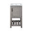 Combinaison de meuble-lavabo de 16 po pour les petits espaces, meuble-lavabo avec lavabo rectangulaire en céramique, meuble-lavabo avec 1 porte et 1 tablette ouverte, meuble-lavabo