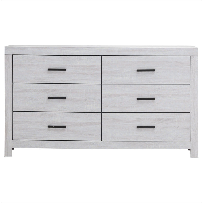 Commode 6 tiroirs Sherwood, Blanc
