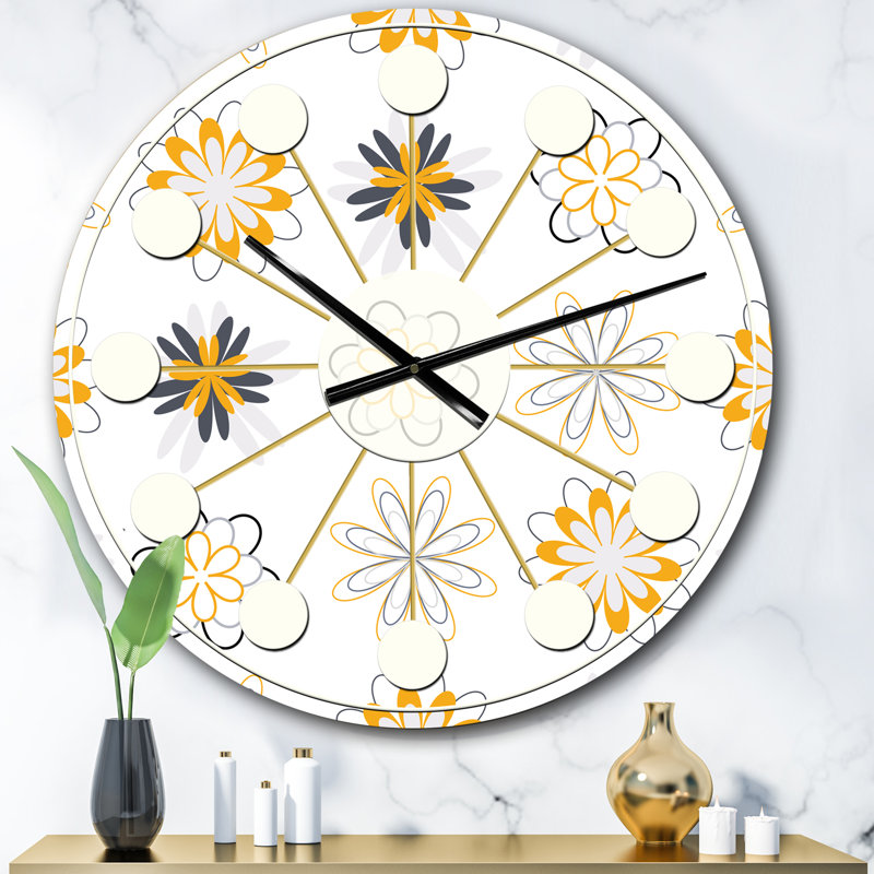 Horloge murale rétro Mid-Century, Surdimensionné