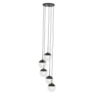 Royce 5 - Light Black Cluster Pendant