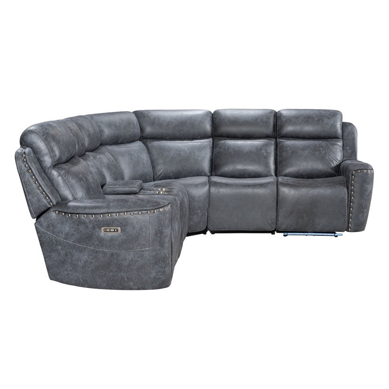 Canapé modulaire Reigate, Mélange de polyester gris