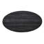 Table basse et tables de bout ovales en bois à la mode avec 3 tablettes, ton gris anthracite, espace de vie principal élégant avec finition, pièce gracieuse