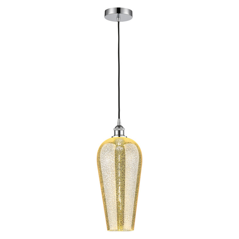Mini-luminaire suspendu 1 lumière Ballston - Amiina, Mercure, Chrome poli