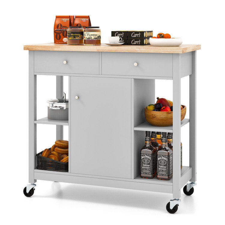 Kinlock Solid Wood Top Kitchen Island