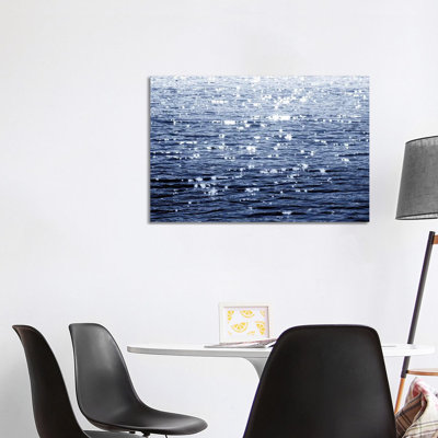Sunlit Sea Indigo 1 Piece Wrapped Canvas Wall Art