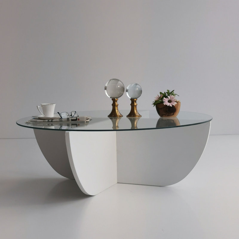 Tonna Four Leg Coffee Table, 30cm H x 90cm W x 90cm D, White
