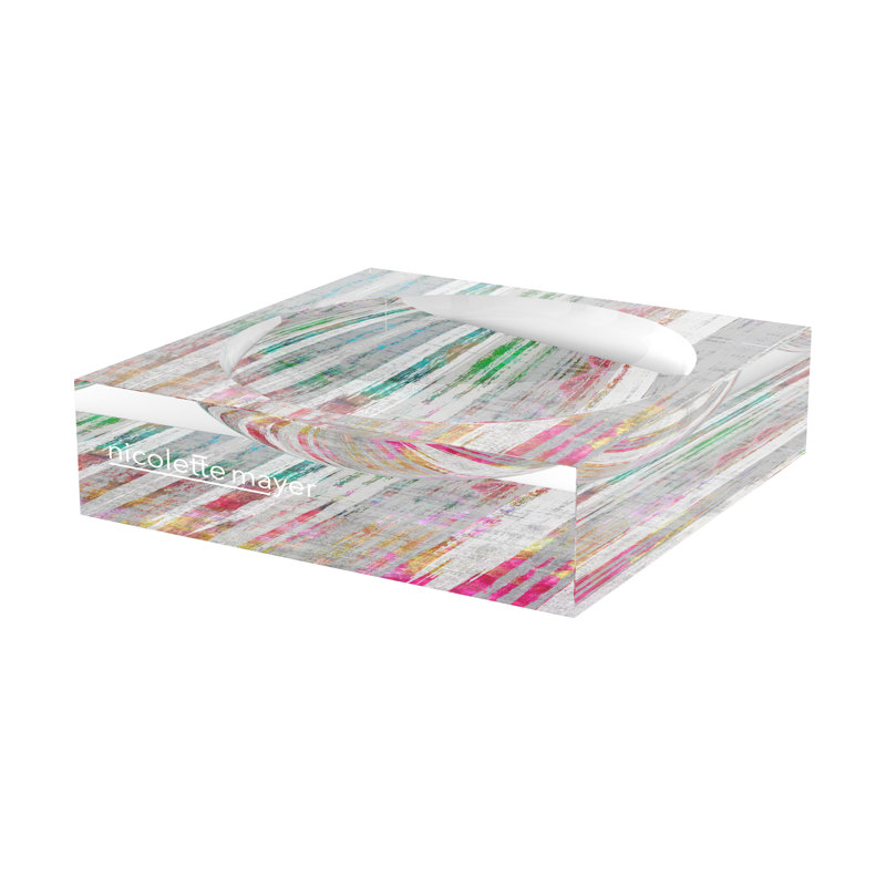 Birch Richesse Acrylic Decorative Tray, 8"W x 8"D x 2"H