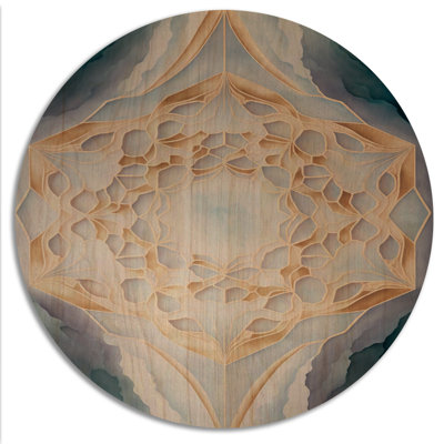Géométrie sacrée dans des tons de couleur rétro - Art mural moderne géométrique en bois - Bois de pin naturel