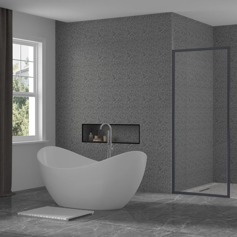Breckler 25x260 cm PVC Field Tile in Dark Grey
