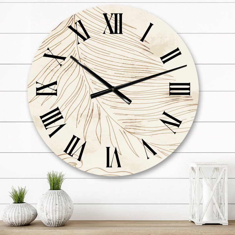 Horloge murale beige, Moyen