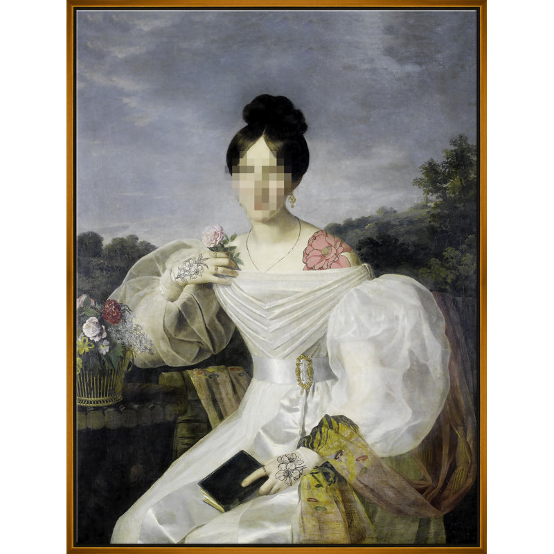 «Concidden Portraits», reproduction d'impression sur toile encadrée