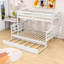 Twin XL Over Queen Bunk Bed with Twin Trundle, Guardrails and Ladder-768223051
