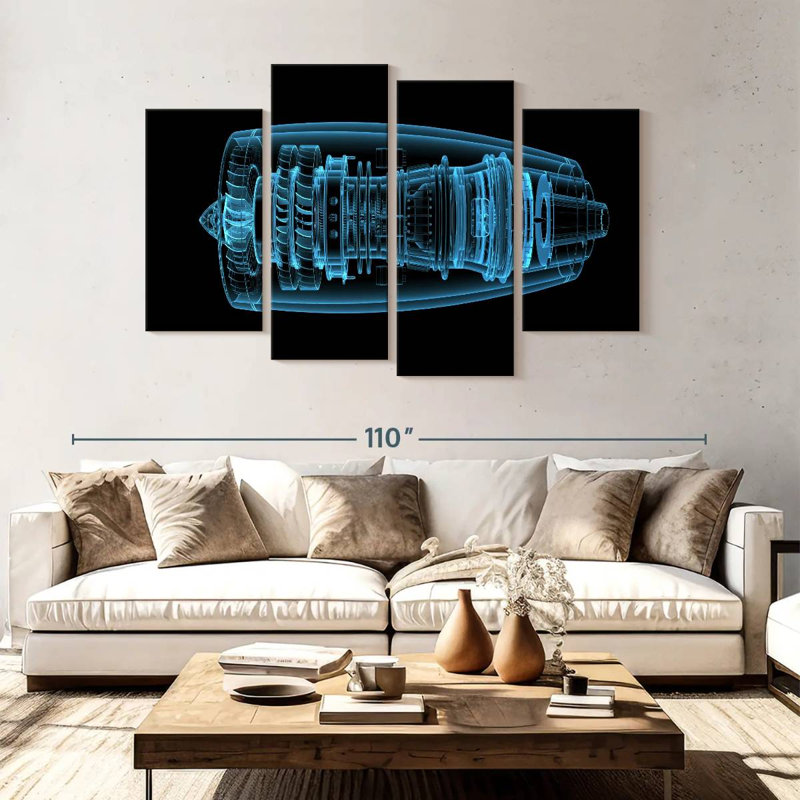 Laelle Airplane Engine Structure, 54" H x 84" W
