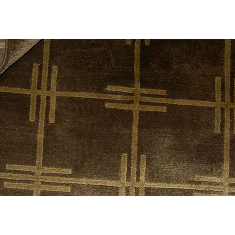 Hand-Knotted High-Quality Brown Area Rug