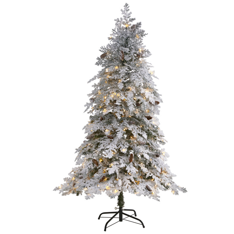 Lighted Artificial Christmas Tree, 6' H