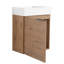 Meuble-lavabo mural de 18 po avec lavabo en résine et porte à fermeture en douceur - Accessoire moderne de rangement en contreplaqué