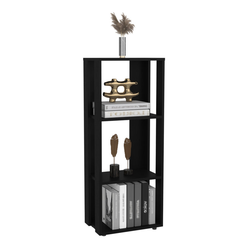 40.15" Tall Bookcase - Keep Your Living Room Tidy With 3 Shelves 39" Shelving Ample Storage, Black