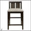 Ensemble 3 pièces à hauteur de comptoir au fini cerisier foncé avec tablette, ports USB et chaises rembourrées Transition Design-175429258-175429256