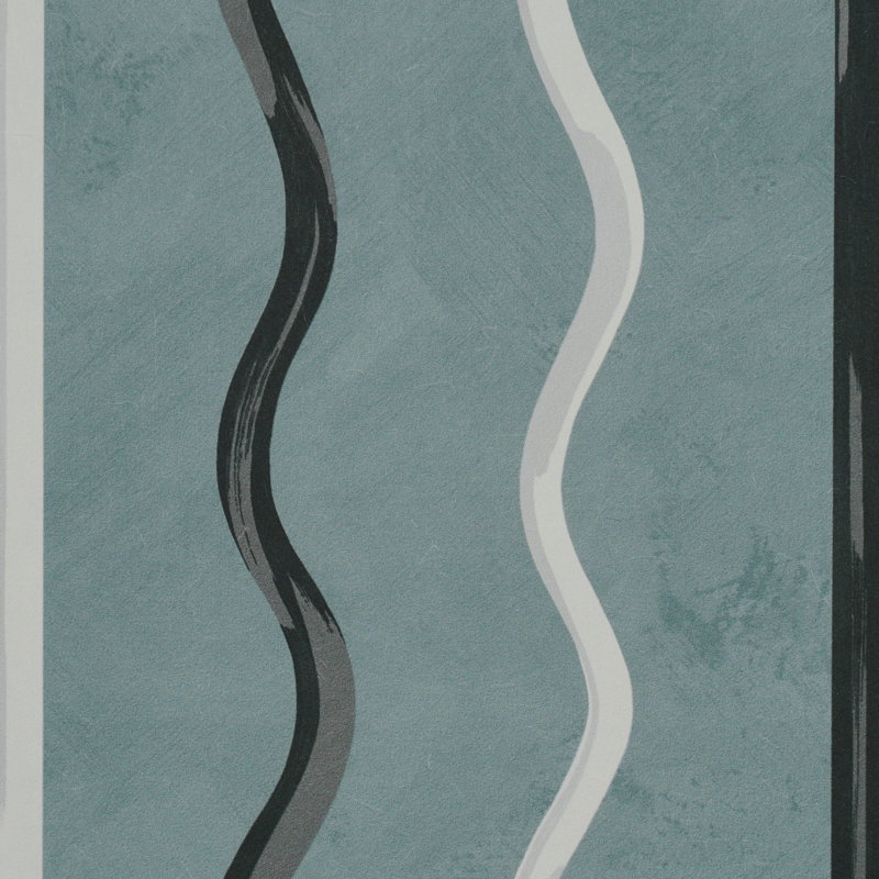 Schumacher x Backdrop Affogato Wallpaper, Blue Gray