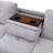 97.5" L-Shaped Sectional Sofa With Built-In Cup Holders