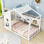 Wooden Floor House Bed With Storage Shelf-870081487-870081473