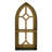 Meliora Cathdral Window Inspired Metal & Wood Wall Shelf-1882657536