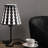 16" Traci Black Geometric Metal Table Lamp