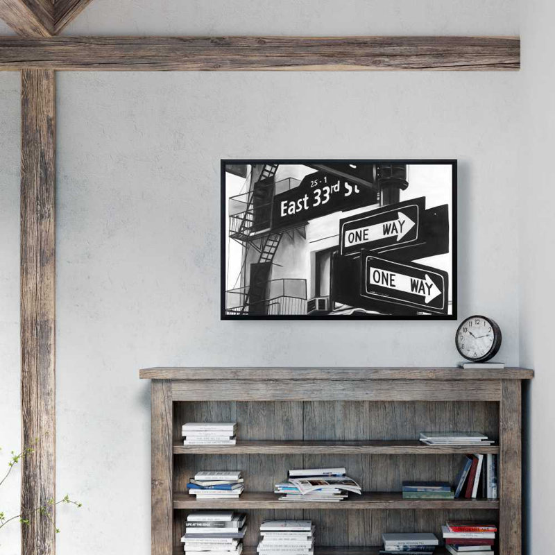 Panneaux de construction monochromes de New York | Décoration intérieure, H 25,25 po x l 37,25 po