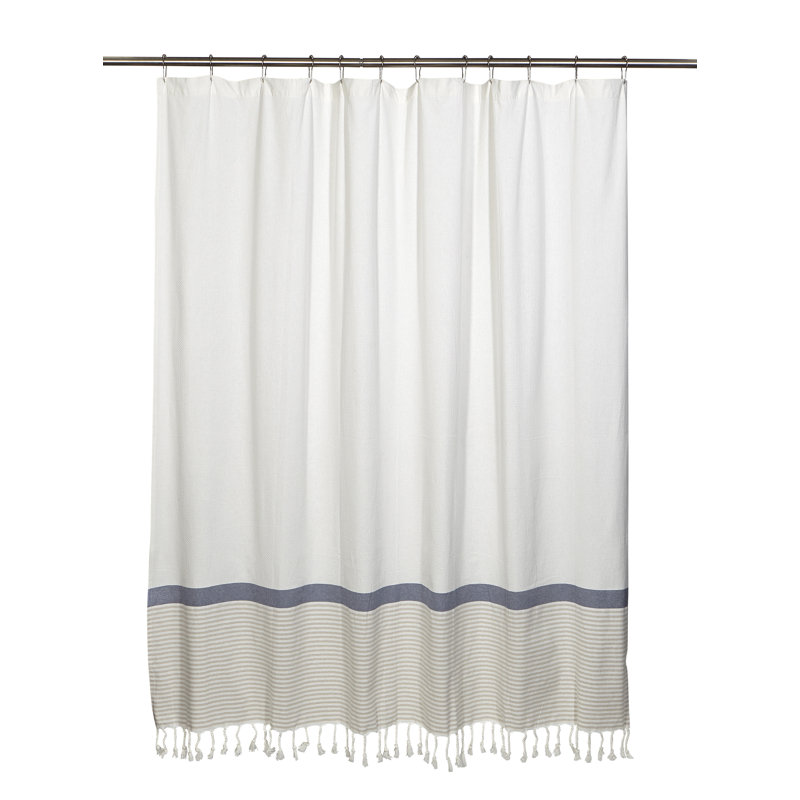 Rideau de douche simple 100% coton Swanner