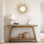 The Camden Console - Table en bois récupéré avec plateau en retrait (46 x 8 x 28 h)