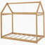 Lit simple en bois