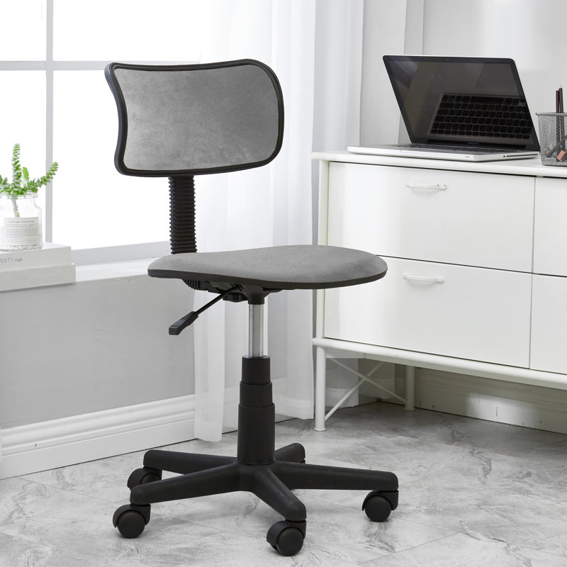 Chaise de travail Bodmin, Gris, Velours