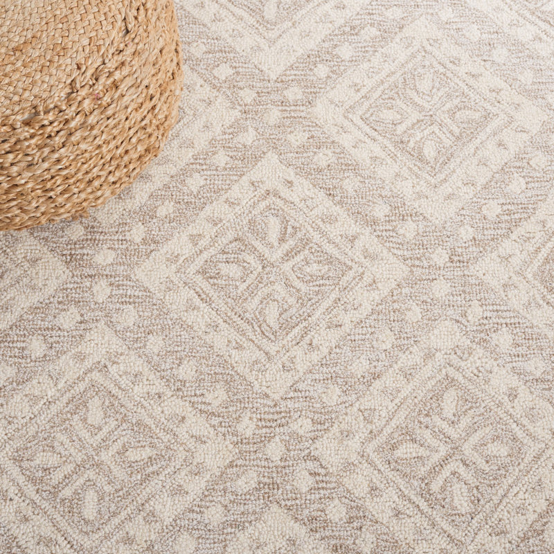 Vedika Hand Tufted Wool And Cotton With Latex Geometric Rug, Runner 2'3" x 11'