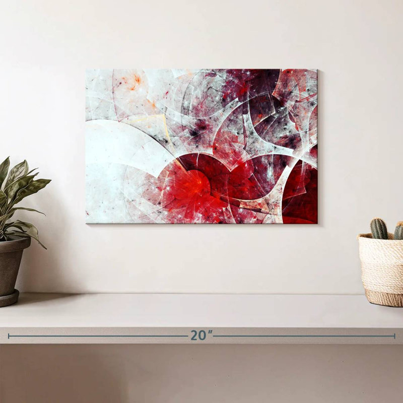 Avery Red Digital Abstract, 8" H x 12" W