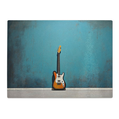 Guitar Minimalism  Glass Chopping Board