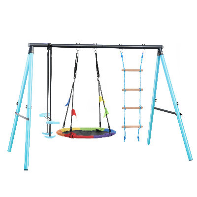 Leisure Zone Metal Swing Set with 1 Swing(s)