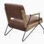 Chaise d'appoint cacao et fer mat avec pieds en métal