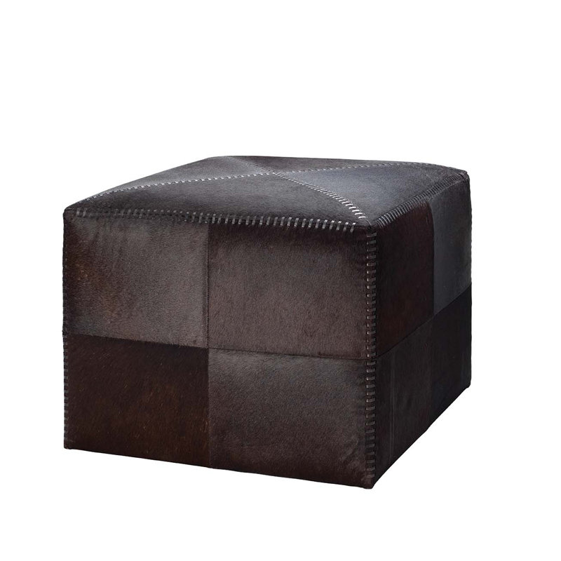 Square Pouf, Dark Brown