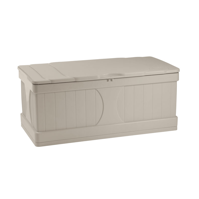 Boîte de rangement verrouillable en résine résistante à l'eau 99 gallons Suncast