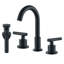Robinet de salle de bain espacé 8 po à 3 trous noir mat-132291053