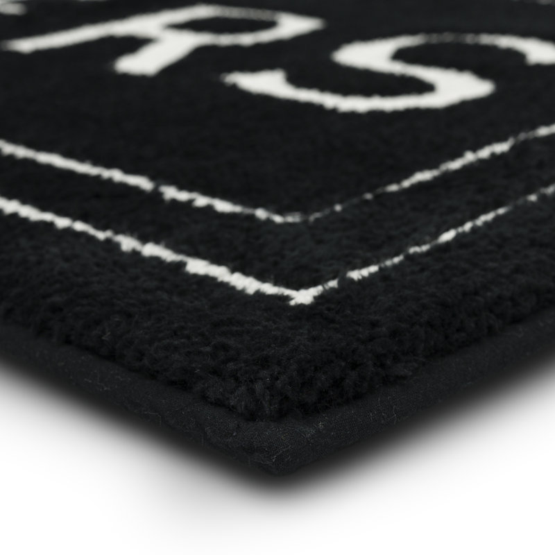 Tapis pour salle de bain en polyester Ghobad Hers, L 24 po x L 40 po, Ébène