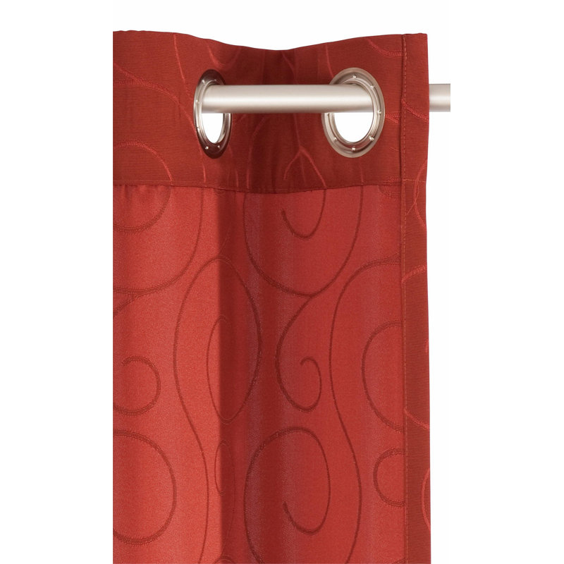Coursey Room Darkening Curtain, Dark red, 175cm H x 132cm W
