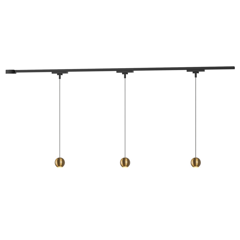 Faria 38-in Gold dimmable LED Trilo Ceiling Kit, Brushed Gold