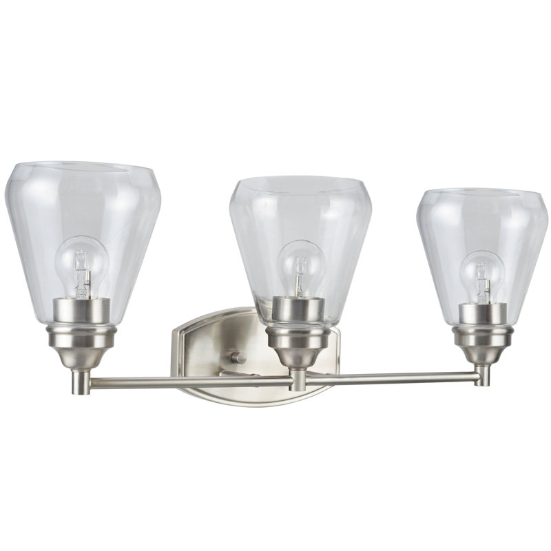Crosstown 3 - Light Dimmable Vanity Light, Satin Nickel