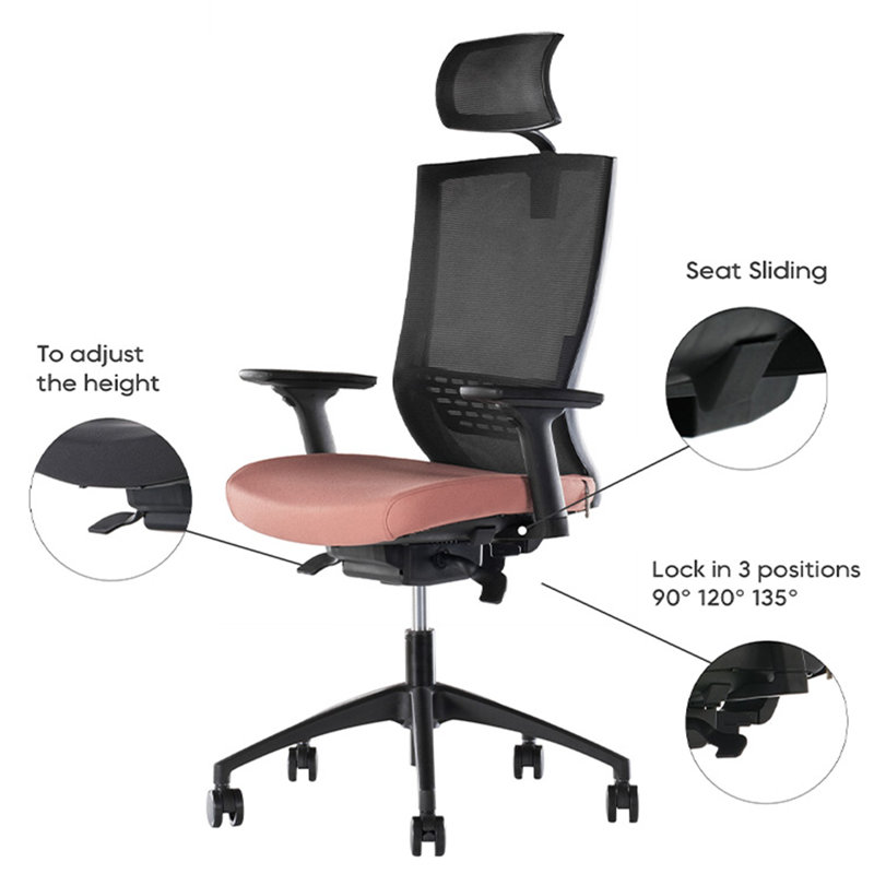 Matthan Polyester Task Chair with Headrest, Camel