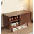 Mid - Century Solid Wood Sliding Door Shoe Storage Bench