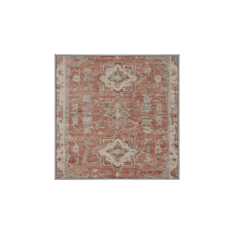 Tapis gris soyeux et moelleux, Carré 3 pi